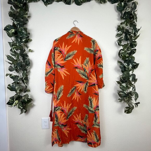 Free People Intimately Read My Palm Kimono Terracotta Women’s Size M - Picture 2 of 9